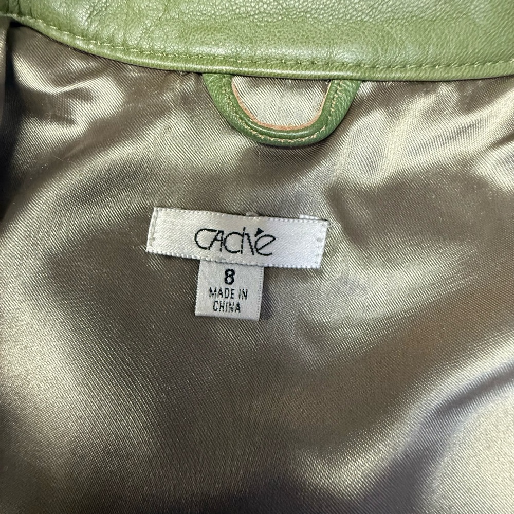 Cache Olive Green Leather Jacket - image 7